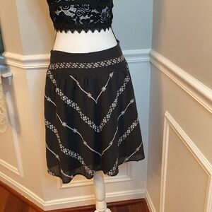 Free People Skater Skirt size 4 Black and White